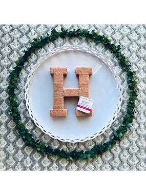 NWT Michaels Pale Pink Textured Letter "H" Table Top Decor by Ashland